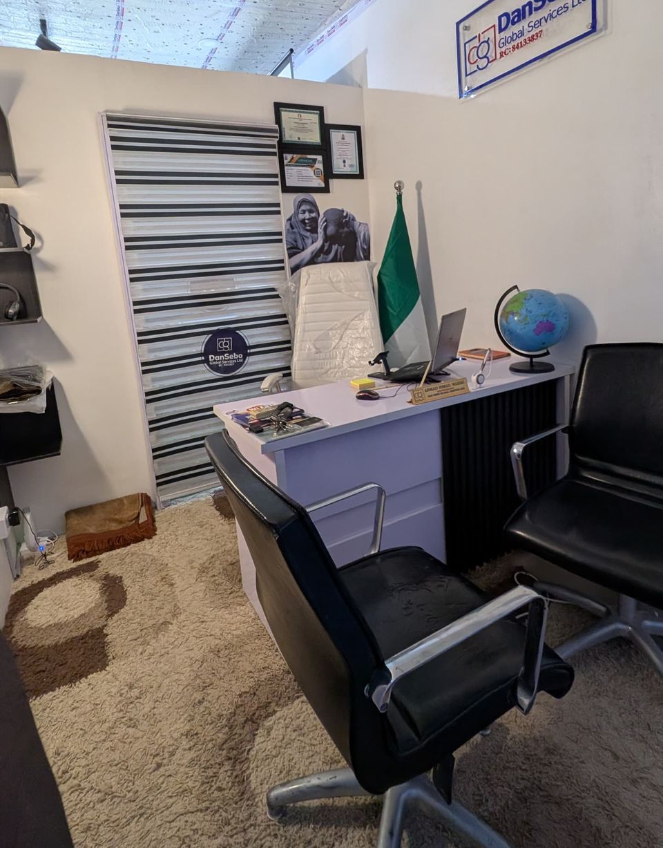 CEO office with certificates on the wall